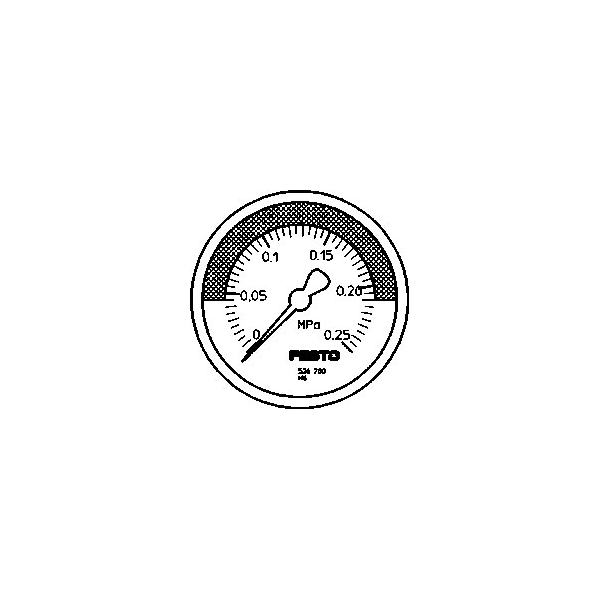 Festo Pressure Gauge MA-50-0, 25-R1/4-MPA-E-RG MA-50-0,25-R1/4-MPA-E-RG - main